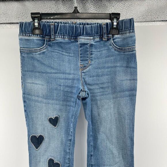 Gap Kids Girls Velvet Heart Pull-On Jeggings Blue Indigo Ankle Length Size 12 - Picture 3 of 12